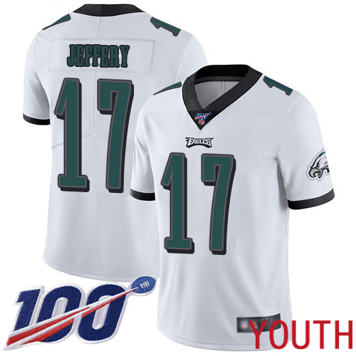 Youth Philadelphia Eagles #17 Alshon Jeffery White Vapor Untouchable NFL Jersey Limited Player Season->youth nfl jersey->Youth Jersey
